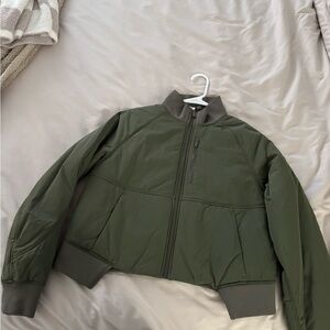 Lululemon olive Green Bomber Jacket